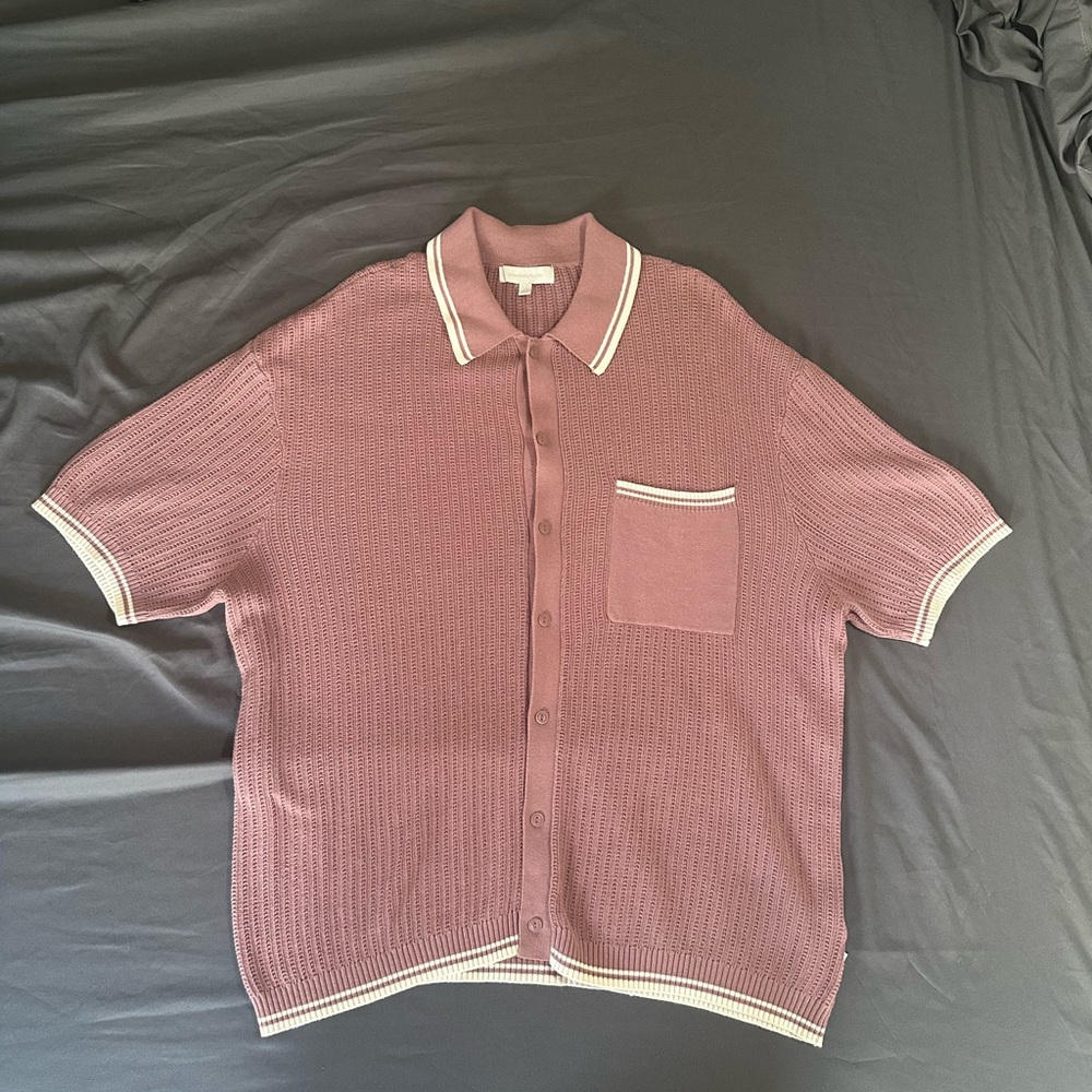Men's Mauve Short Sleeve Shirt